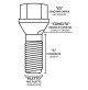 10 Bulloni per ruote bullone CONICO 14X1,5 chiave 17,lunghezza 40 mm -