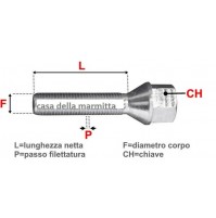 20 Bulloni per ruote- bullone conico 15 x1,5 chiave 17,lunghezza 50 mm