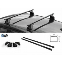 BARRE PORTATUTTO AUDI A1 3 PORTE DAL 09/2010 NORDRIVE EVOS ACCIAIO NERO