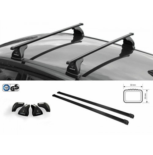 BARRE PORTATUTTO FIAT PANDA 2003-2012 NO RAILS NORDRIVE EVOS QUADRA CON  CHIAVI