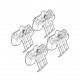 BARRE PORTATUTTO Land Rover Evoque 5p, anno 04/11>12/18 NO RAILING ALLUMINIO