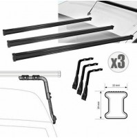 BARRE PORTATUTTO PER TOYOTA HIACE (1982-1998) NORDRIVE KARGO IN ACCIAIO 3 BARRE