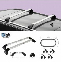 BARRE PORTATUTTO comp. Audi Q5 Sportback 10/20   profilo NORDRIVE SNAP ALLUMINIO