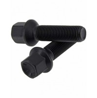 Bulloni e dadi per ruote bullone SFERICO NERO 12X1,5,CH 17,LUNGO 28 MM, 20 pz.