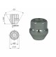 Bulloni e dadi ruote DADI APERTI 12X1.25 CHIAVE 19,CONICO,24 PEZZI, ZINCATO 
