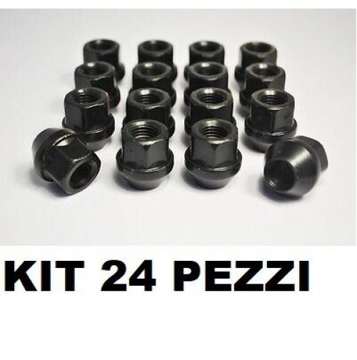 BULLONI DADI FISSAGGIO RUOTE,KIT 24 PEZZI,DADO 12X1,5 CHIAVE 21 APERTO 