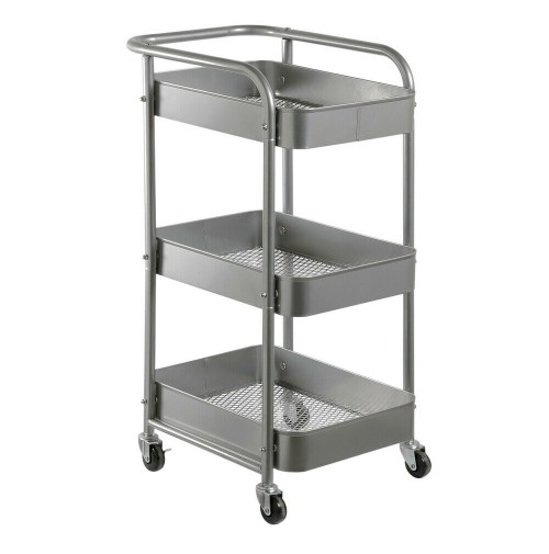 CARRELLO Utility Trolley 3 ripiani con ruote per casa,garage,fai da te  officina