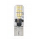 COPPIA LAMPADE A LED CAMBUS W5W TUTTO VETRO L801W W5W 20 SMD 3014, 12V bianco