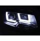 FARI ANTERIORI LUCI DIURNE A LED U-TYPE,VOLKSWAGEN T5 2009-2015, BLACK