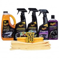  Kit Meguiar’s Car Wash and Wax,CURA DELL'AUTO LAVA E LUCIDA 12 PEZZI.