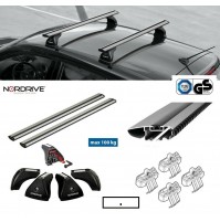 PORTAPACCHI PORTATUTTO Porsche Cayenne CANALE TETTO  NORDRIVE SILENZIO ALL.