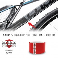 Pellicola Adesiva Scudo MTB & E-BIKE per proteggere Telaio Bici,Spessore 0,8 mm