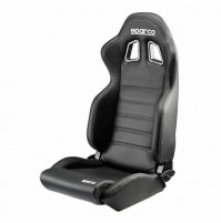 SEDILE SPORTIVO ANATOMICO SPARCO NERO IN ECOPELLE ,UNIVERSALE RECLINABILE