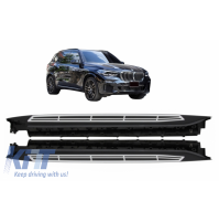 SET PEDANE SOTTOPORTA BMW X5 G05 (2018 -up) acciaio+alluminio+pcv antiscivolo