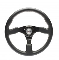 VOLANTE SPORTIVO SIMONI RACING DEFENDER ECOPELLE NERO DIAMETRO 350mm FLAT