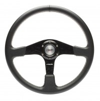 VOLANTE SPORTIVO SIMONI RACING DEFENDER ECOPELLE NERO DIAMETRO 380mm FLAT