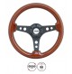 VOLANTE SPORTIVO SIMONI RACING TAMBAY LEGNO RAZZA NERA DIAMETRO 330 MM