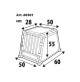trasportino in alluminio per il trasporto di animali in auto: 50x60xH55 box cani